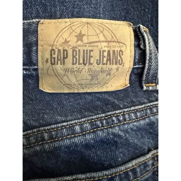Gap Medium Wash 5 Pocket Low Rise Button Fly Denim Blue Ankle Jeans Womens 6 - Picture 5 of 6